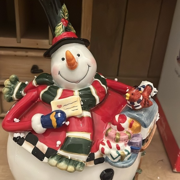 Fitz & Floyd “Sullivan the Snowman” Cookie Jar - Picture 3 of 10